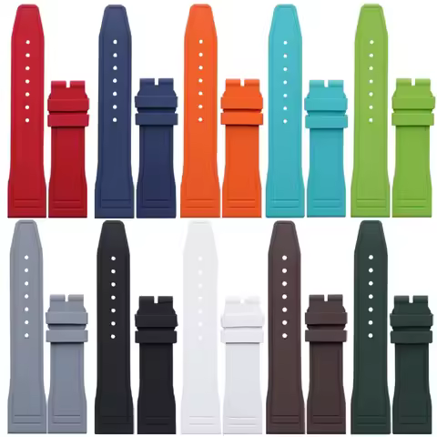 Soft Waterproof Natural Rubber Watchband For IWC Strap Big Pilot's TOP GUN 20mm 21mm 22mm Watch Band