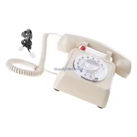 T3LB Landlines Phones for Home Retro Rotary Working House Phone with Ringers