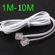 1M-10M High Speed 15m 45feet RJ11 Telephone Phone ADSL Modem Line Cord Cable - 2 Pin