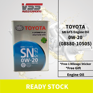 TOYOTA ENGINE OIL SN GF-5 0W-20 4LITRE  (08880-10505)