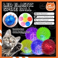 CATTO Cat Dog Puppy LED Squeaky Rubber Chew Molar Elastic Spike Ball Pet Toy Pet Ball Bouncy Ball Do