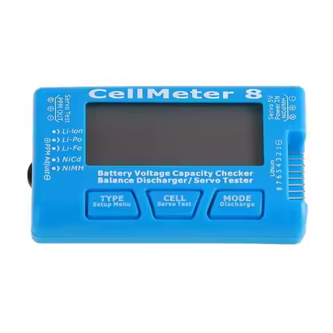Cellmeter 8 Digital Battery Checker 2S-8S Lipo Tester Discharge Function RC Airplane Drone LiPo Li-i
