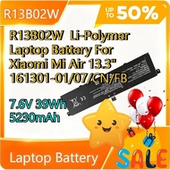 R13B02W 7.6V 39Wh 4400/5230mAh Li-Polymer Laptop Battery For Xiaomi Mi Air 13.3" 161301-01/07/CN/FB
