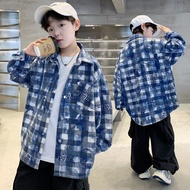 [Handsome Fashionable] Boy's Shirt Pure Cotton Spring 2026 Medium Big Kids Fried Street Trendy Long-