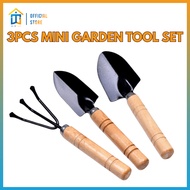 Wintop High Quality 3pcs Mini Garden Tool Set – Shovel, Rake, and Spade with Wooden Handles