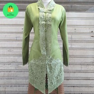 New atasan kebaya jumbo bahan katun toyobo motif senada lengan panjang