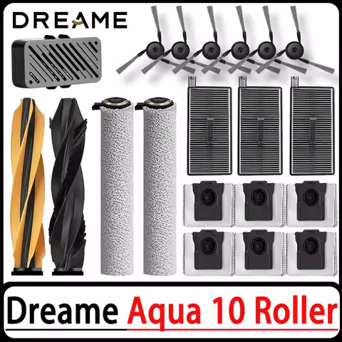 Dreame Aqua 10 roller/Aqua 10 Pro roller/Aqua 10 Ultra roller accessories:main brush,side brush,filt