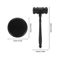 High Quality Wood Gavel Judge Hammer Attorney Decorative Durable Base Costume Sound Block Clear Loud