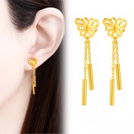 [Yuanda Jewelry] Gold 9999 {Butterfly Fluttering} Pure Earrings-Pure 9999 National Standard 5-0049