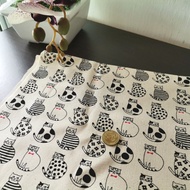 Lot 2 Quality Thick English Cotton Fabric Crafting Cloth Kain Fabric Roses (grey)