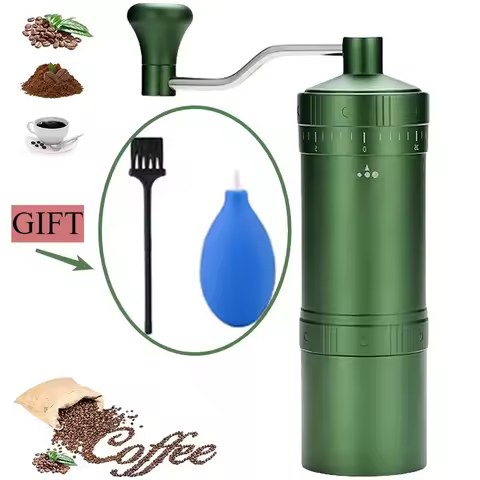 Manual Coffee Grinder External Adjustable 0-35 Scale Precision Steel Grinder Stainless Burr Hand Cof