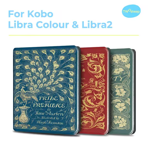 Twosheep 7-inch Case for Kobo Libra Colour and Kobo Libra2 TPU Shell Magnetic Flip Auto Sleep Wake C