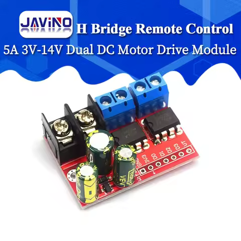 H Bridge Remote Control 5A 3V-14V Dual DC Motor Drive Module Voltage Reverse PWM Speed Regulation Do