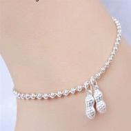 热卖s999纯银脚链女纯银999纯银脚链女光珠脚链女S999 sterling silver anklet female sterling silver 999 pure20250830
