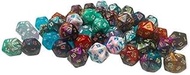 Assorted Mini Dice No 2 with Numbers D20 10mm (3/8in) Pack of 50 Chessex