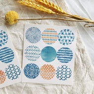 Blue Greece - Round Stickers