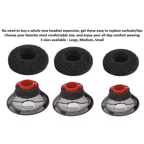 6x Replacement Memory Foam Earplug Ear Tip Earmuffs for Plantronics Voyager 5200