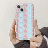 Transparent Floral Airbag Case Compatible for Samsung S21 S22 S23 Ultra A14 A13 A12 A04S A03S A52 A51 A71 A34 A50 A50S A02s A22 A32 A23 A54 A11 Phone Case Shockproof Air Cushion TPU Silicone Protective Cover