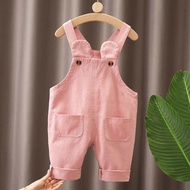 Baby Baju Girl Jumpsuits 2023 Produk Baru Musim Gugur Seluar Bayi Seluar Gadis Retro Musim Semi Kanak-kanak Jumpsuit Kanak-kanak Versi Korea