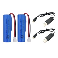 2PCS 3.7V 650MAh USB สายชาร์จสำหรับ SYMA Q9 H126 H131 H118 RH701 RC เรือเรือรุ่นแบตเตอรี่อุปกรณ์เสริ