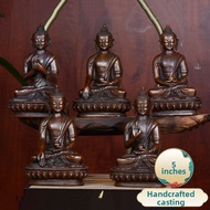 Handmade Nepalese Antique Copper Statue 5 inch Five Dhyani Buddhas