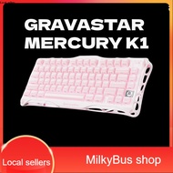 MilkyBus shop(SG) GravaStar Mercury K1 75% Wireless Mechanical Gaming Keyboard – Hot-Swappable, Cust