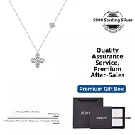 Silver Four-leaf Clover Necklace