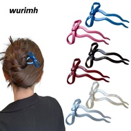 WURIMH924YYI French Hair Pin, Acrylic Candy Color Bow Hair Pin,  Y2K U-Shaped Acrylic Bow Hair Pins 