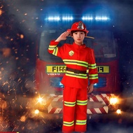 ❃۞♕2022 Halloween Cosplay Kids Firefighter Uniform Children Sam Fireman Role Work Clothing Suit Boy