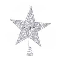Five-pointed Star Iron Decorations Tree Top Star Sequins Vertical Five-pointed Star Christmas Decora