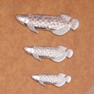 Pure Silver 9999 Solid Sterling Silver Silver Silver Arowana Tea Pet Water Ornaments Play Handmade S