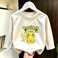 Ready Stock COD Children's Long-Sleeved T-Shirt Round Neck Bottoming Shirt Long-Sleeved Inner Matchi