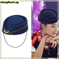 xiangbao1 Flight Attendant Hat Sunglasses Scarf for Halloween Stewardess Hat Stage Shows