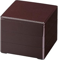 J-kitchens Excursion Bento Box, Made in Japan, 3 Tiers, 5.5 Inches, Color Shinzumi, 6.6 x 6.6 x 5.8 