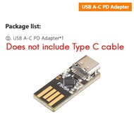 For Raspberry Pi5 USB A-C PD Adapter Mini PD Trigger Activation Power USB-A to USB-C Adapter for  5