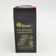 WEI SHENG 4V 4.5Ah Rechargeable Sealed Lead Acid Battery - NP4V4.5A