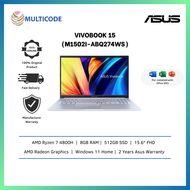 Asus Laptop Vivobook 15 M1502I-ABQ274WS 15.6'' FHD Icelight Silver ( Ryzen 7 4800H, 8GB, 512GB SSD, ATI, W11, HS )