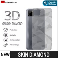 Realme C11 Carbon Diamond Skin C12/ C15/ Realme 6/ Realme 7 Skin Carbon Diamond Back Phone