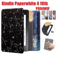 Leather Case with Finger Strap Cover Kindle Paperwhite 10th (KPW4), Kindle Paperwhite 4 (Kindle Pape