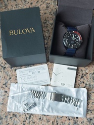 【日本行貨大全套】紅黑圈 Bulova 寶路華 98B320 "Devil Diver" 復刻潛水機械錶（送原裝不銹鋼帶）