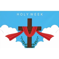 5x3ft Holy Week Photography Background Holy Week Party Backdrop Banner