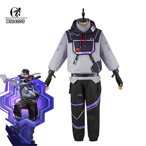 ROLECOS Presale ISO Cosplay Costume Game Valorant ISO Cosplay Costume Men Combat Uniform Halloween P