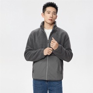 [ Online Exclusive ] Giordano Berber fleece patchwork pockets jacket 01074864002 เสื้อแจ็คเกต เสื้อก