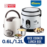 PowerPac Mini Rice Cooker,  Electirc Lunch Box 0.6L/1.2L (PPRC09/PPRC113)