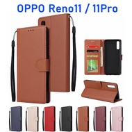For OPPO Reno11F Reno11 Reno11Pro Flip Case Stand Lockable Reno 11 Card Holder BOSS