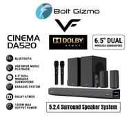 Vinnfier Hyperbar Cinema DA520 1300W Dolby Atmos 5.2.4 Soundbar with Bluetooth Karaoke System Speake