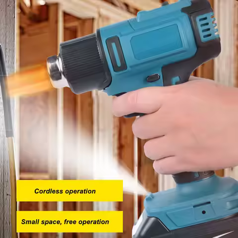 Cordless Heat Gun Hot Air Gun Lithium Battery Cordless Hot Air Gun High Power HD LCD Digital Display