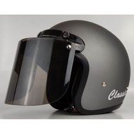 helm bogo cat motif garis dewasa (full leher) pria wanita dewasa keren ganteng cantik kekinian hitam