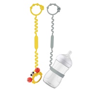 2 Pack Baby Toy Strap and Bottle Tether Set Silicone Anti-Drop Pacifier Leash and Sippy Cup Holder f