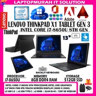 LENOVO THINKPAD X1 TABLET (GEN 3) TOUCH - INTEL CORE I7-8650U 8TH GEN / 8GB DDR4 RAM / 512GB SSD STO